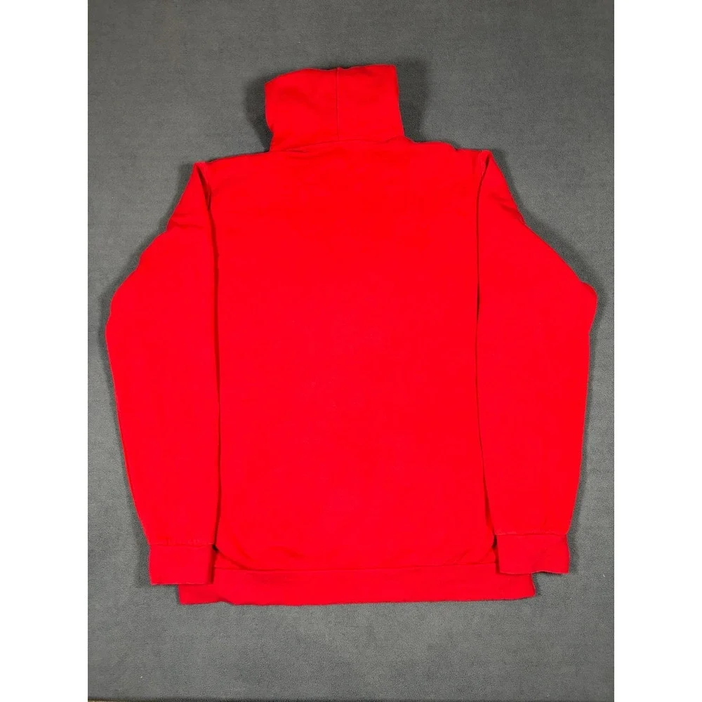 Adidas Essentials Fleece Hoodie Mens XL Red Scarlet Cotton Training Athleisure